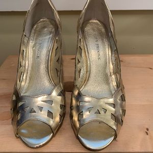 Gently Used Gold Stencil Heels